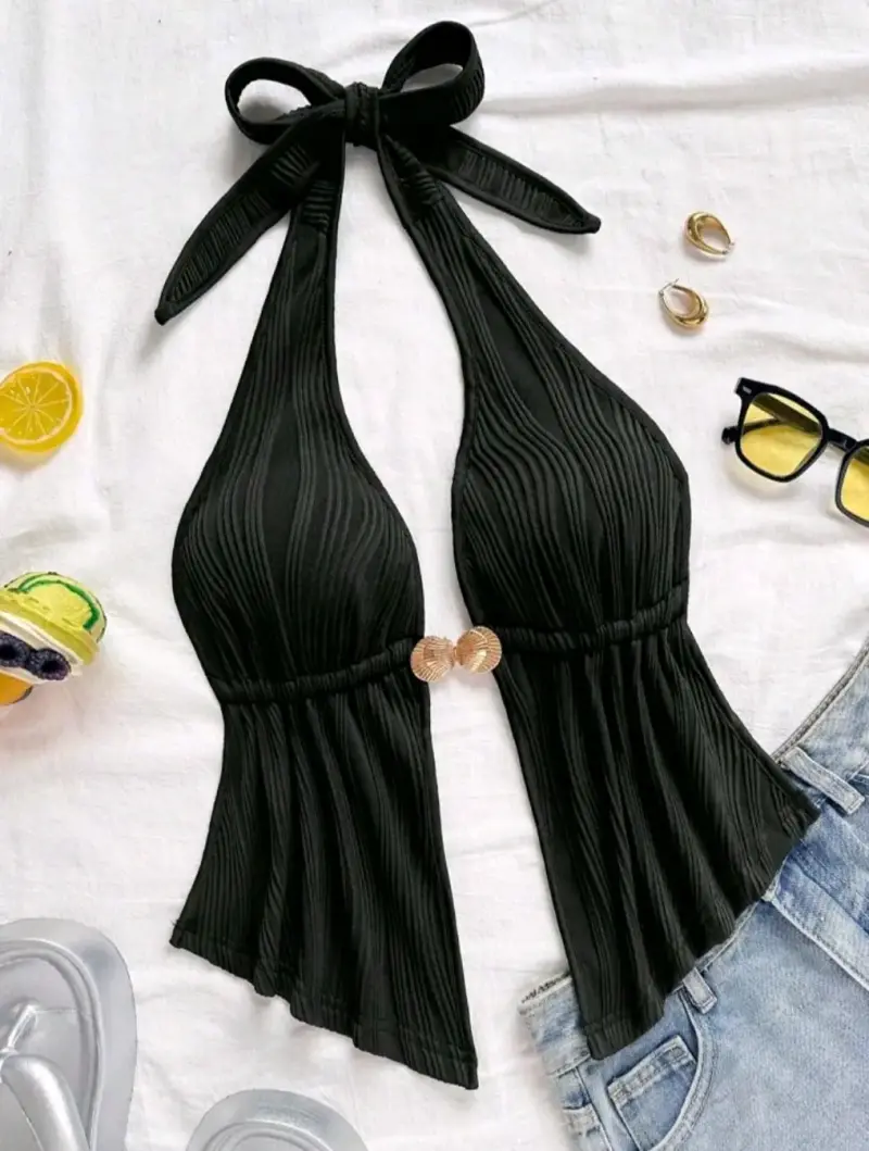 ✨Top halter negro Soleia nuevo con etiquetas | Esp - 1