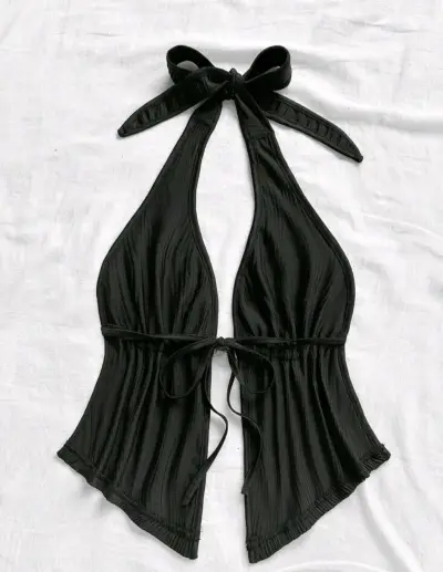 ✨Top halter negro Soleia nuevo con etiquetas | Esp - miniatura 2