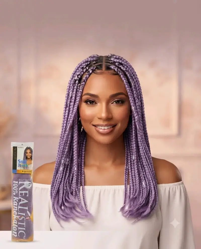 Extensiones de cabello sintético lavanda Soft Jumbo - 1
