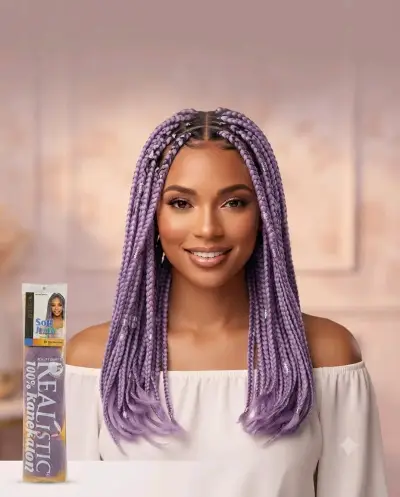 Extensiones de cabello sintético lavanda Soft Jumbo - miniatura 1