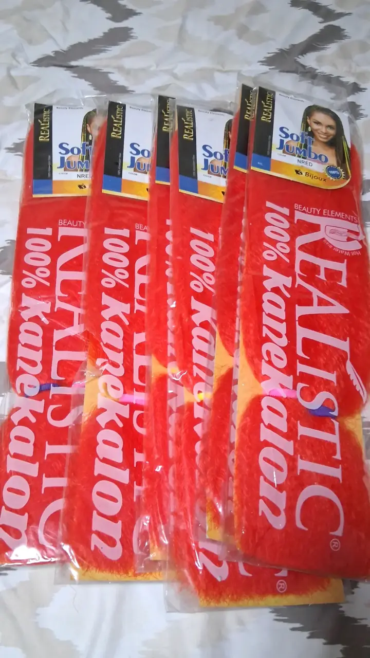 Extensiones de cabello rojo Realistic Jumbo - 4
