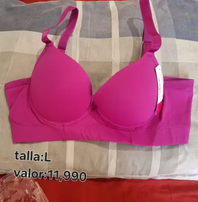 Conjunto de lencería rosa con encaje talla XL - miniatura 3