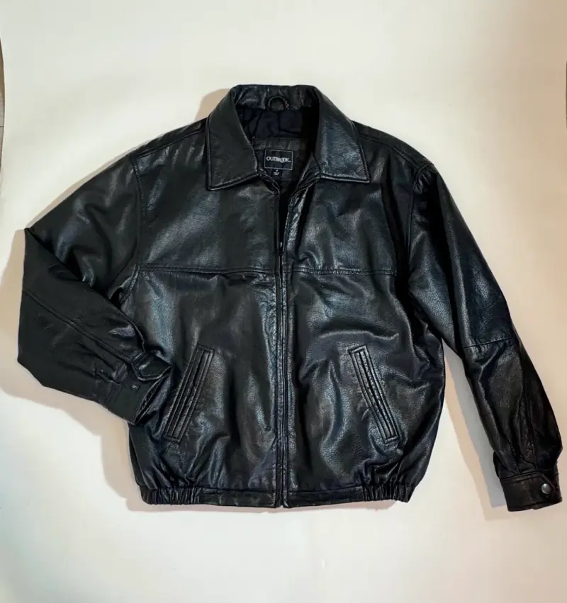 Chaqueta de cuero negra Outbrook