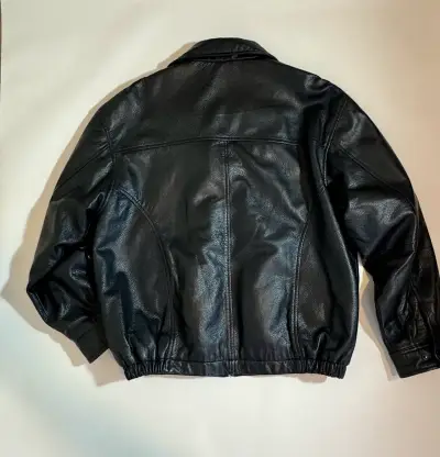 Chaqueta de cuero negra Outbrook - miniatura 2