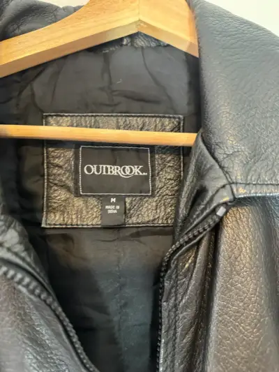 Chaqueta de cuero negra Outbrook - miniatura 3