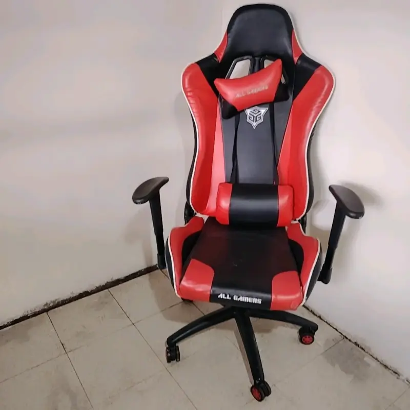 Silla gamer All Gamers Arcade roja y negra - 1