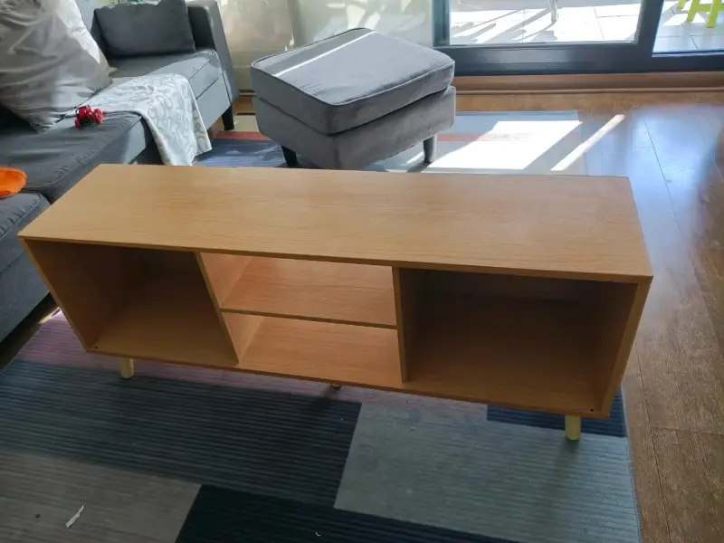 Mueble de TV de madera con estantes - 6