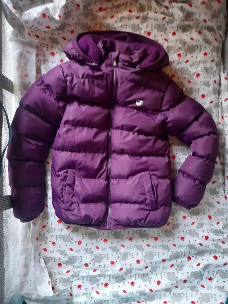 Chaqueta acolchada morada para niños - 1
