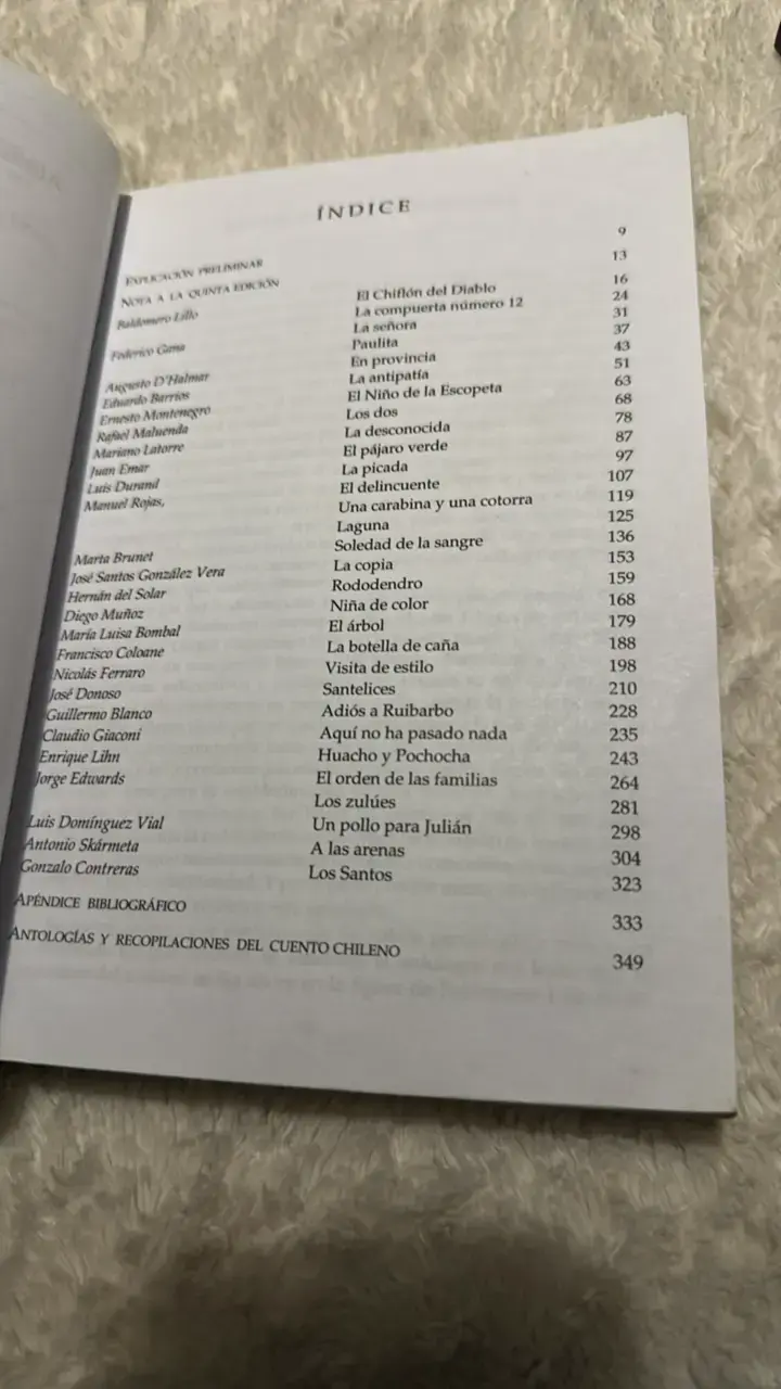 Libro Antología del cuento chileno - 3