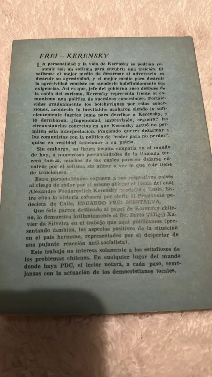 Libro 'Frei, El Kerensky Chileno' de Fabio Vidigal - 2