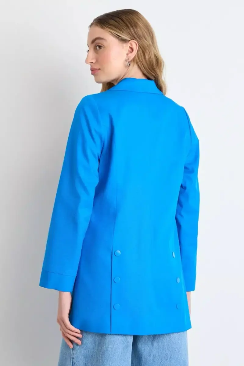 Blazer azul para mujer elegante IO talla 38 - 4