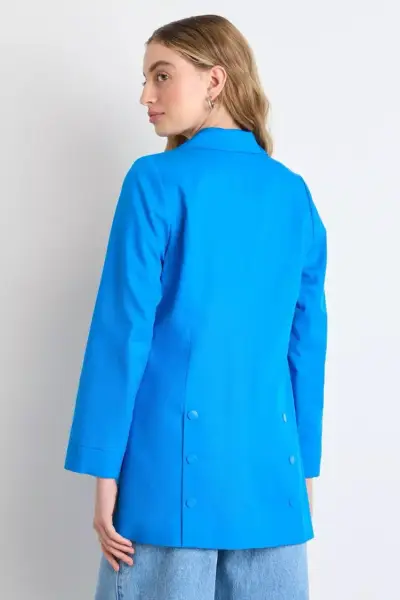 Blazer azul para mujer elegante IO talla 38 - miniatura 4