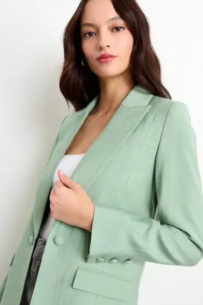 Blazer verde pistacho IO talla 40 nuevo - miniatura 3