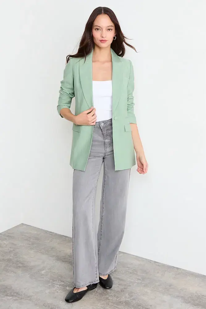Blazer verde pistacho IO talla 40 nuevo - 6
