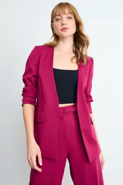 Blazer de Mujer burdeos  IO talla 38 nuevo - miniatura 1