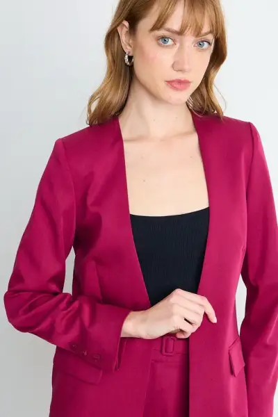 Blazer de Mujer burdeos  IO talla 38 nuevo - miniatura 2