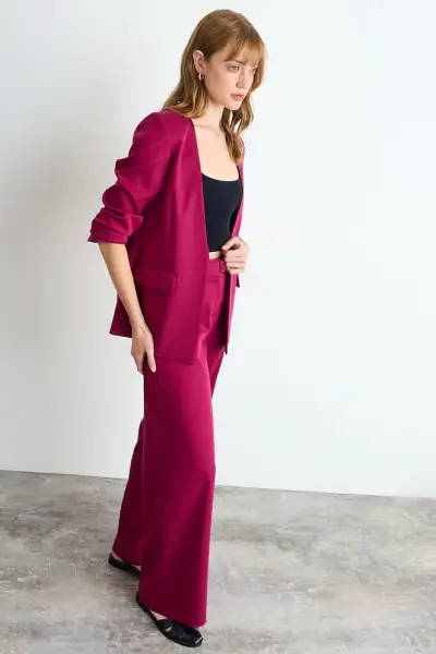 Blazer de Mujer burdeos  IO talla 38 nuevo - miniatura 3