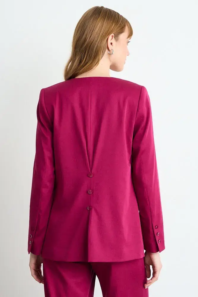 Blazer de Mujer burdeos IO talla 38 nuevo - 4