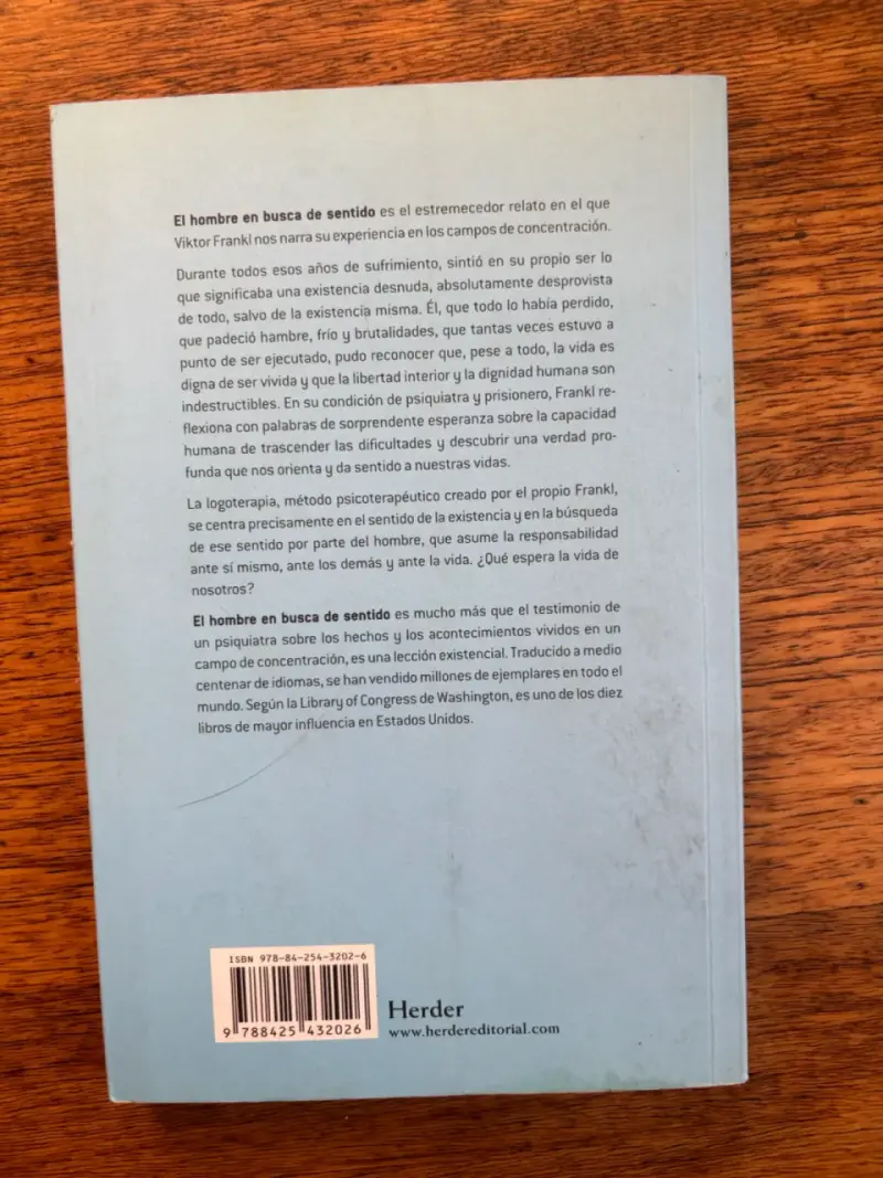 Libro 'El Hombre en Busca de Sentido' de Viktor Frankl - 2