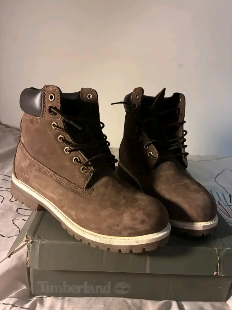 Botas de cuero marrón Timberland para hombre - 3