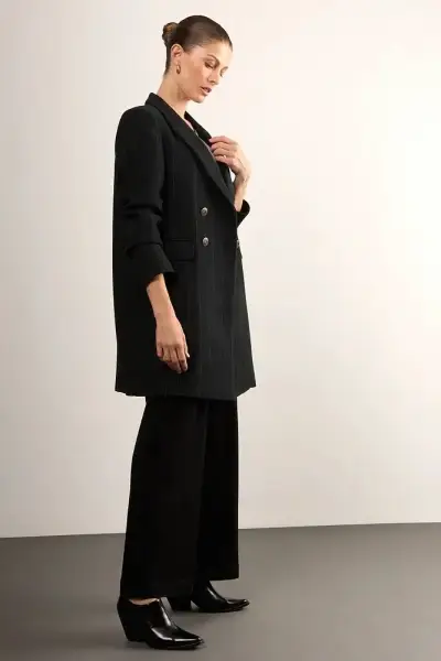 Chaquetón negro Magriffe elegante para mujer - miniatura 3