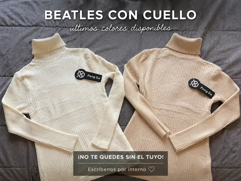 Suéter de punto grueso, Beatles y crop tipo zara - 5