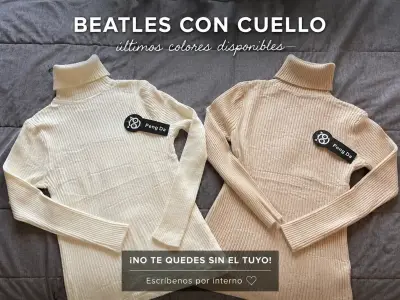 Suéter de punto grueso, Beatles y crop tipo zara - miniatura 5