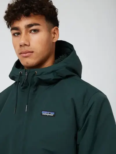 Chaqueta Verde Patagonia con Capucha  hombre,M - miniatura 1