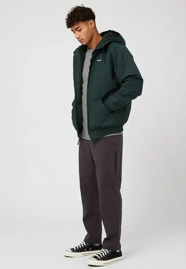 Chaqueta Verde Patagonia con Capucha  hombre,M - 3