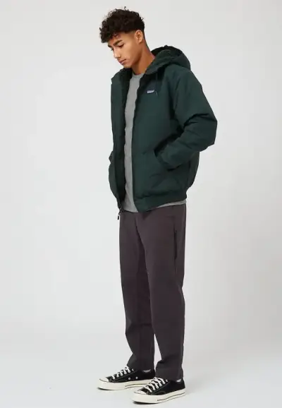 Chaqueta Verde Patagonia con Capucha  hombre,M - miniatura 3