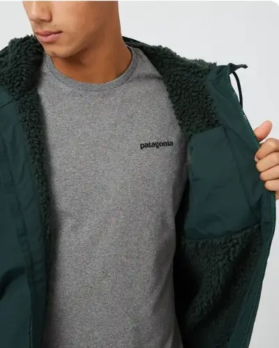 Chaqueta Verde Patagonia con Capucha  hombre,M - miniatura 4