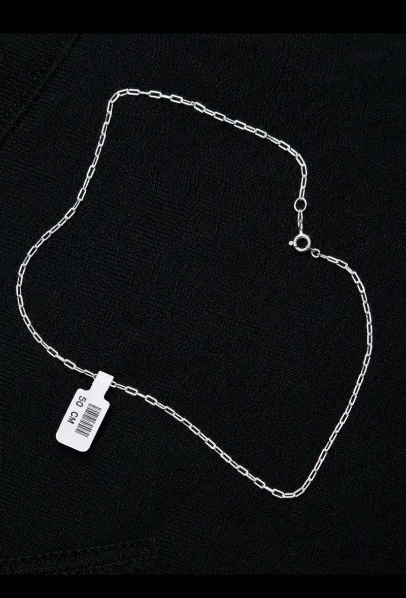Cadena de plata 50 cm elegante - 1