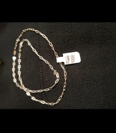Cadena de plata 50 cm elegante - miniatura 2