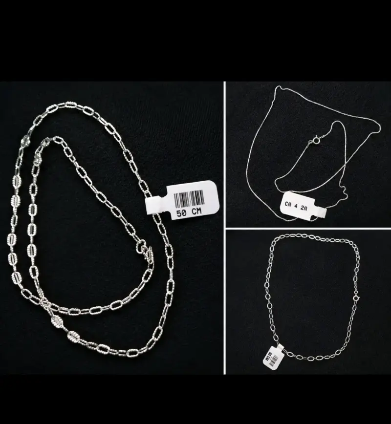 Cadena de plata 50 cm elegante - 3