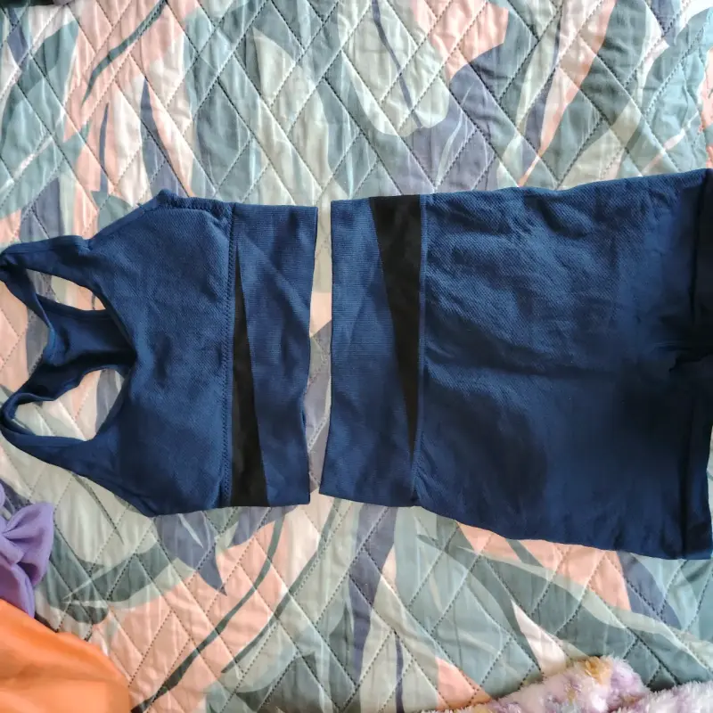 Conjunto deportivo mujer azul y gris - 2
