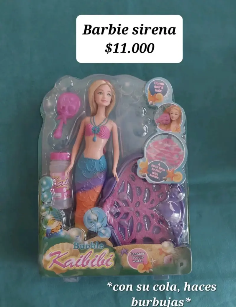 Muñeca Barbie Sirena con Accesorios de Burbujas