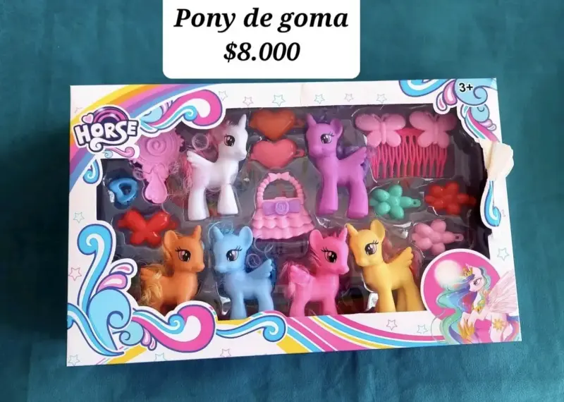 Set de Ponies de Goma con Accesorios