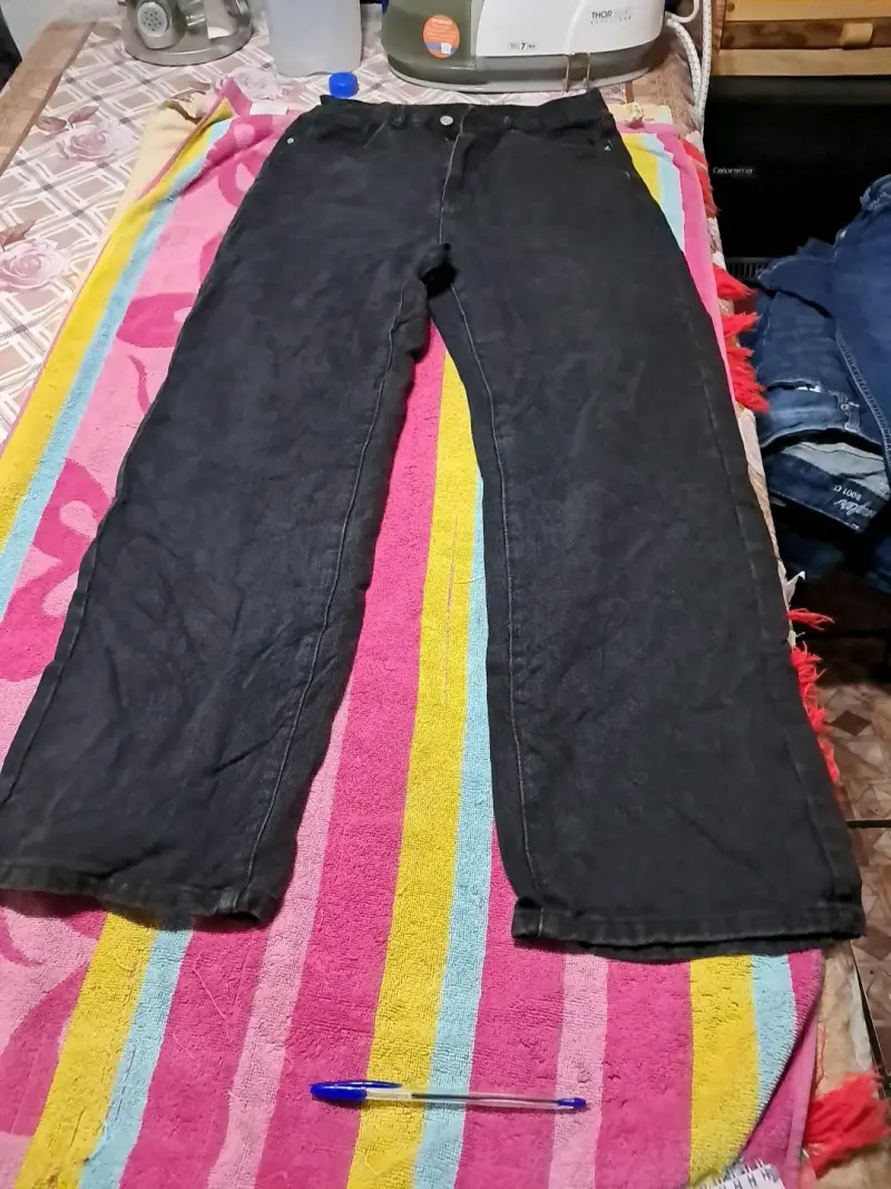 Jeans anchos negros de mujer Shein - 4