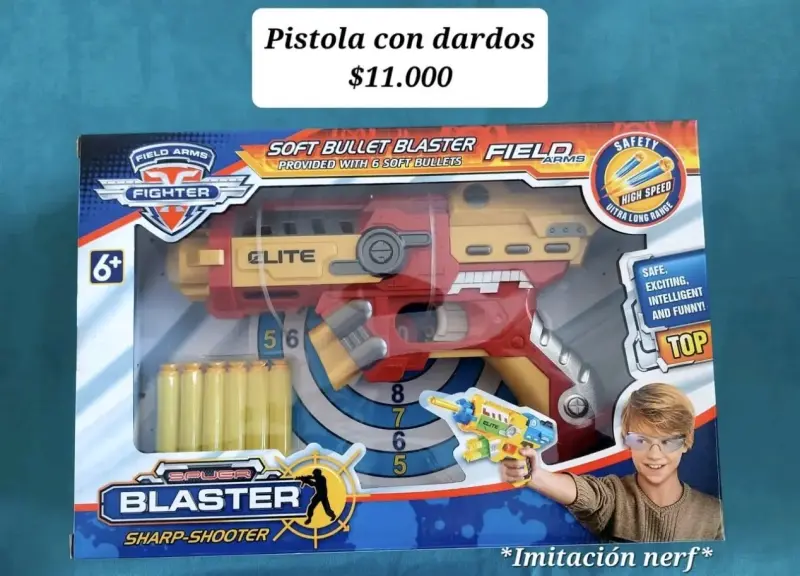 Pistola de juguete con dardos de espuma - 1