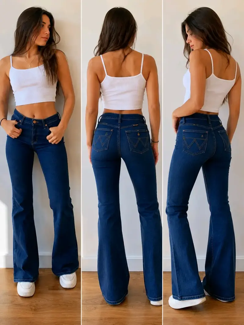 Jeans acampanados Wrangler Q-Baby para mujer - 1