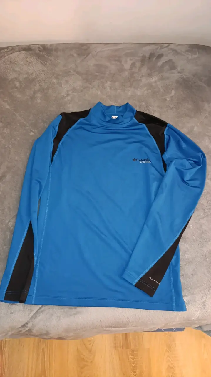 Polera térmica Columbia Titanium azul para hombre - 1