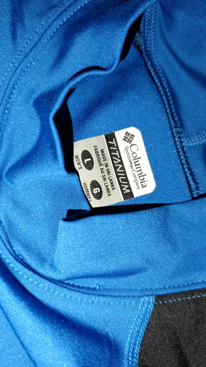 Polera térmica Columbia Titanium azul para hombre - 3