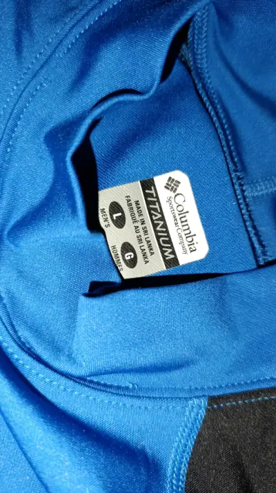 Polera térmica Columbia Titanium azul para hombre - miniatura 3