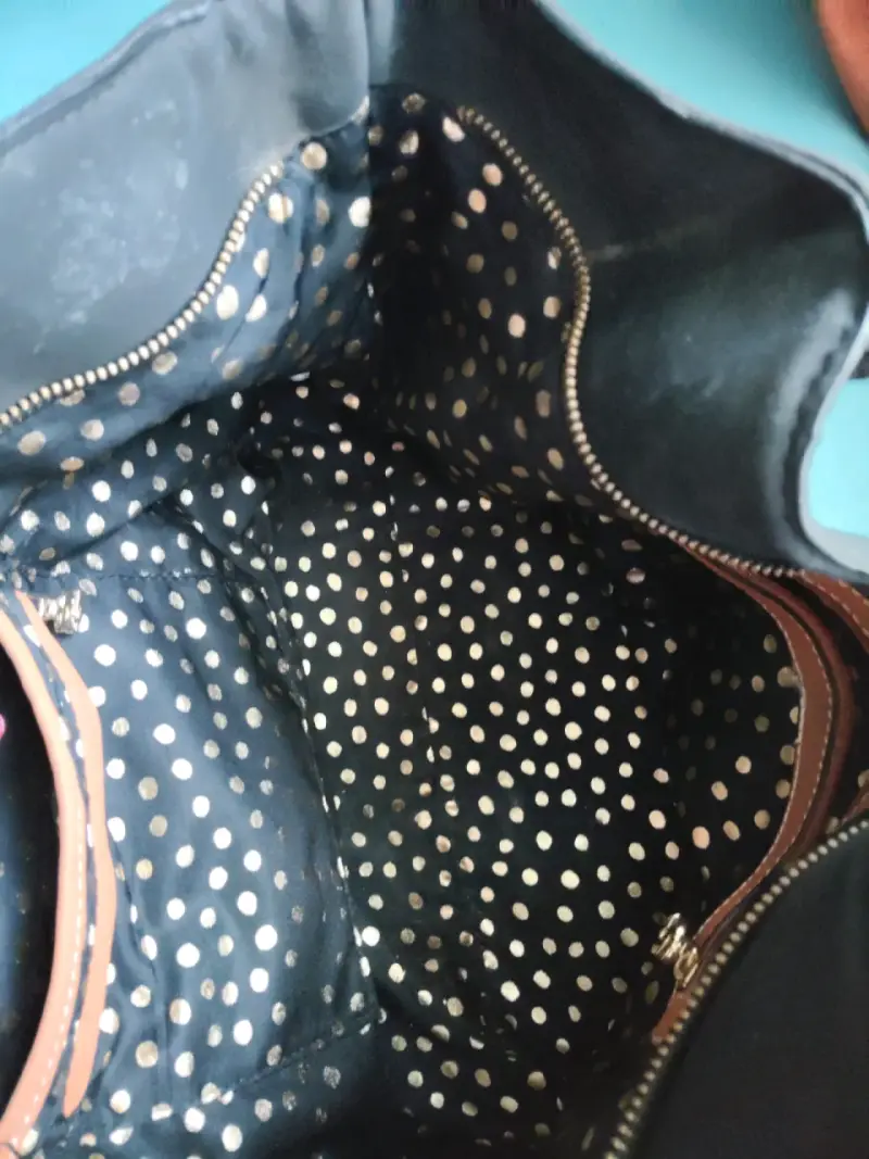 Bolso Desigual negro con bordado floral - 4