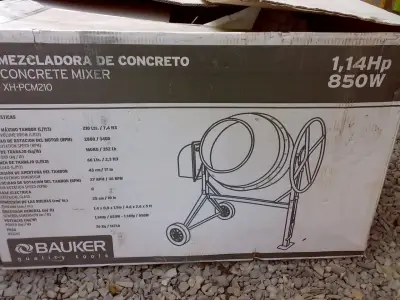 Mezcladora de Concreto Bauker 210L 850W - miniatura 2
