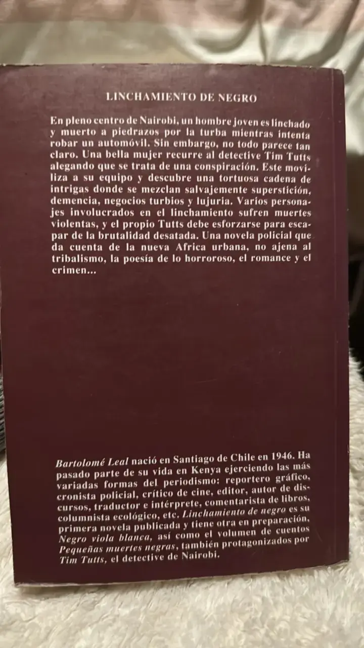Libro Linchamiento de Negro por Bartolomé Leal - 2