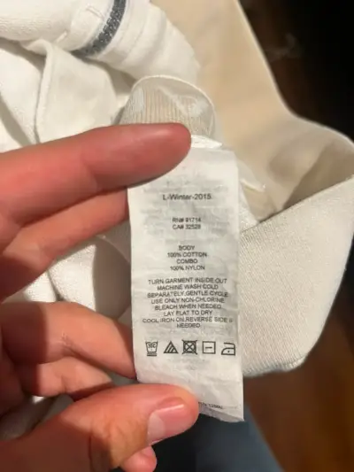 Chaqueta Armani Exchange blanca con cierre - miniatura 4