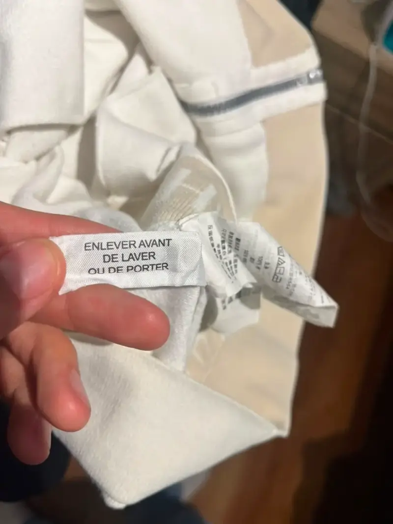 Chaqueta Armani Exchange blanca con cierre - 5