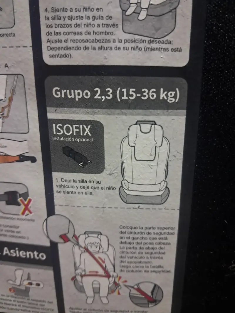 Silla de Auto Infanti Grupo 2/3 con ISOFIX - 2