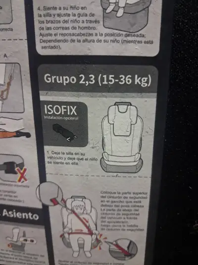 Silla de Auto Infanti Grupo 2/3 con ISOFIX - miniatura 2